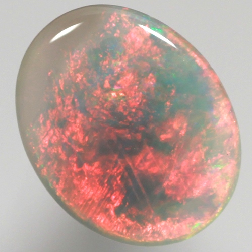 SOLID SEMI BLACK OPAL Bright red Moss pattern